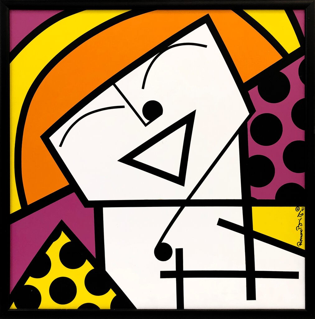 Romero Britto, Japanese Smile (original painting) Romero Britto, Japanese Smile (original painting)