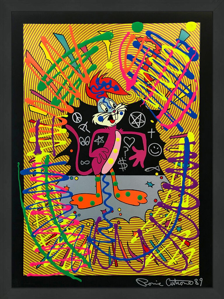 Ronnie Cutrone, Identity Crisis (unique hand embellished serigraph) Ronnie Cutrone, Identity Crisis (unique hand embellished serigraph)