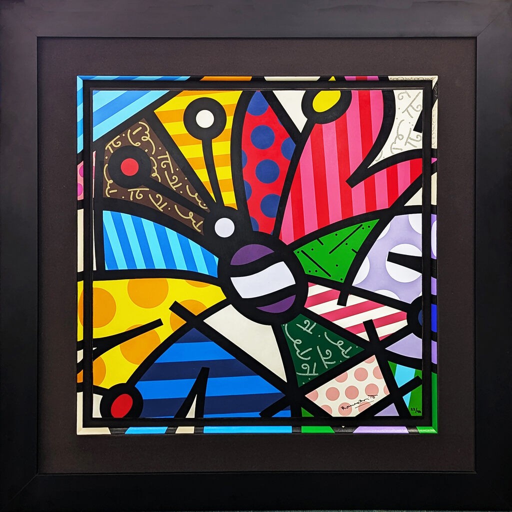 Romero Britto, Rothschild Butterfly (hand signed on gesso board) Romero Britto, Rothschild Butterfly (hand signed on gesso board)