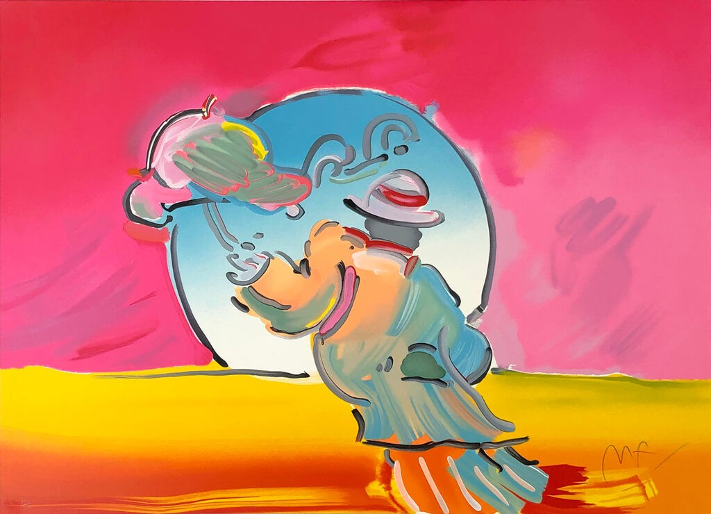 Peter Max, Umbrella Man (large hand signed serigraph) Peter Max, Umbrella Man (large hand signed serigraph)