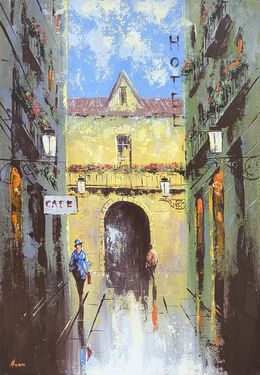 Peinture, Hotel on the Corner, Aram Movsisyan