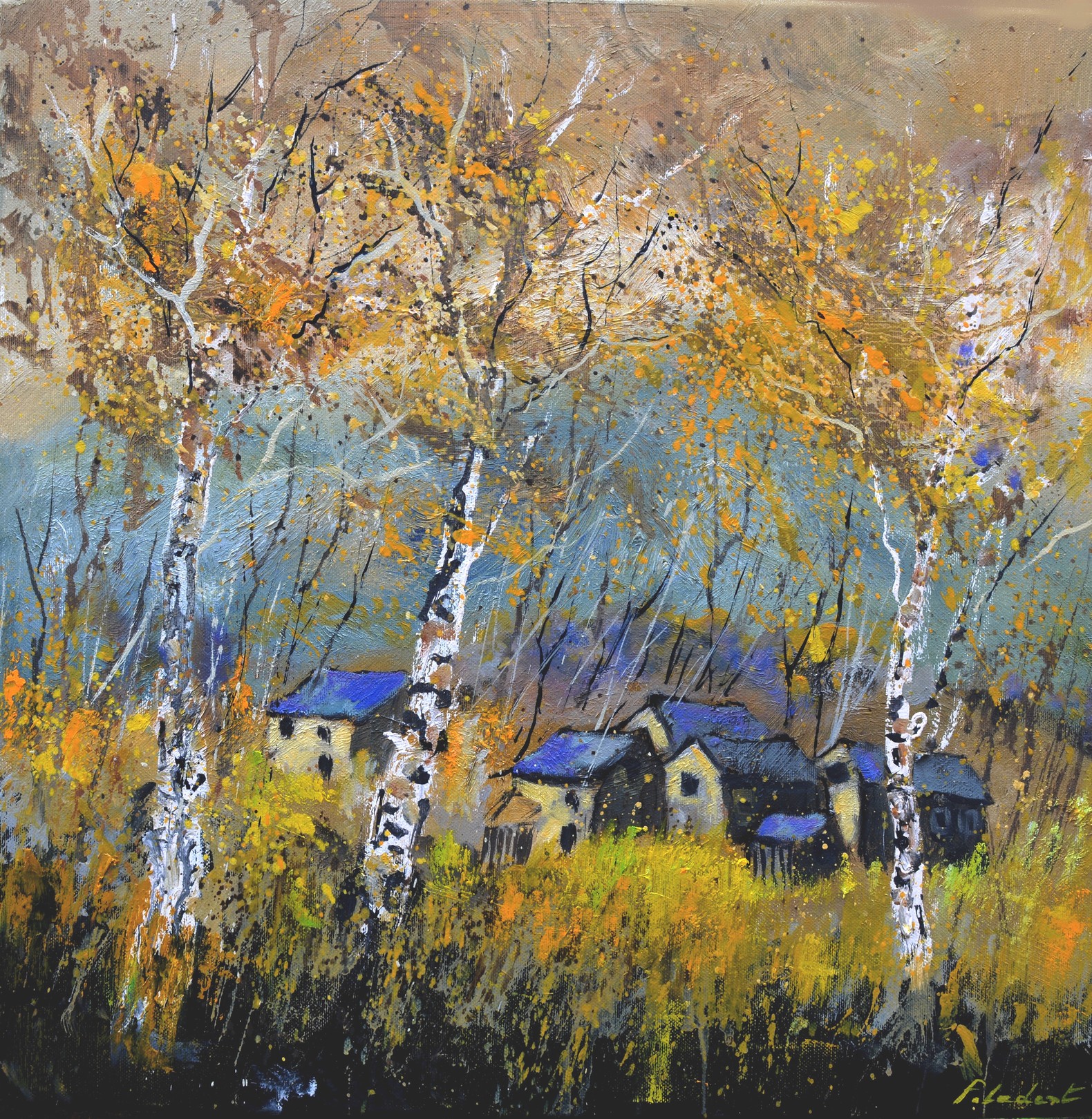 Pol Ledent, Aspentrees in autumn Pol Ledent, Aspentrees in autumn