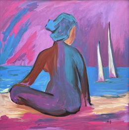 Peinture, Tarde de Playa, Felisa Esteban - Maifx