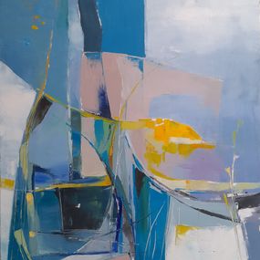Peinture, Composition bleue, Céline Dabot