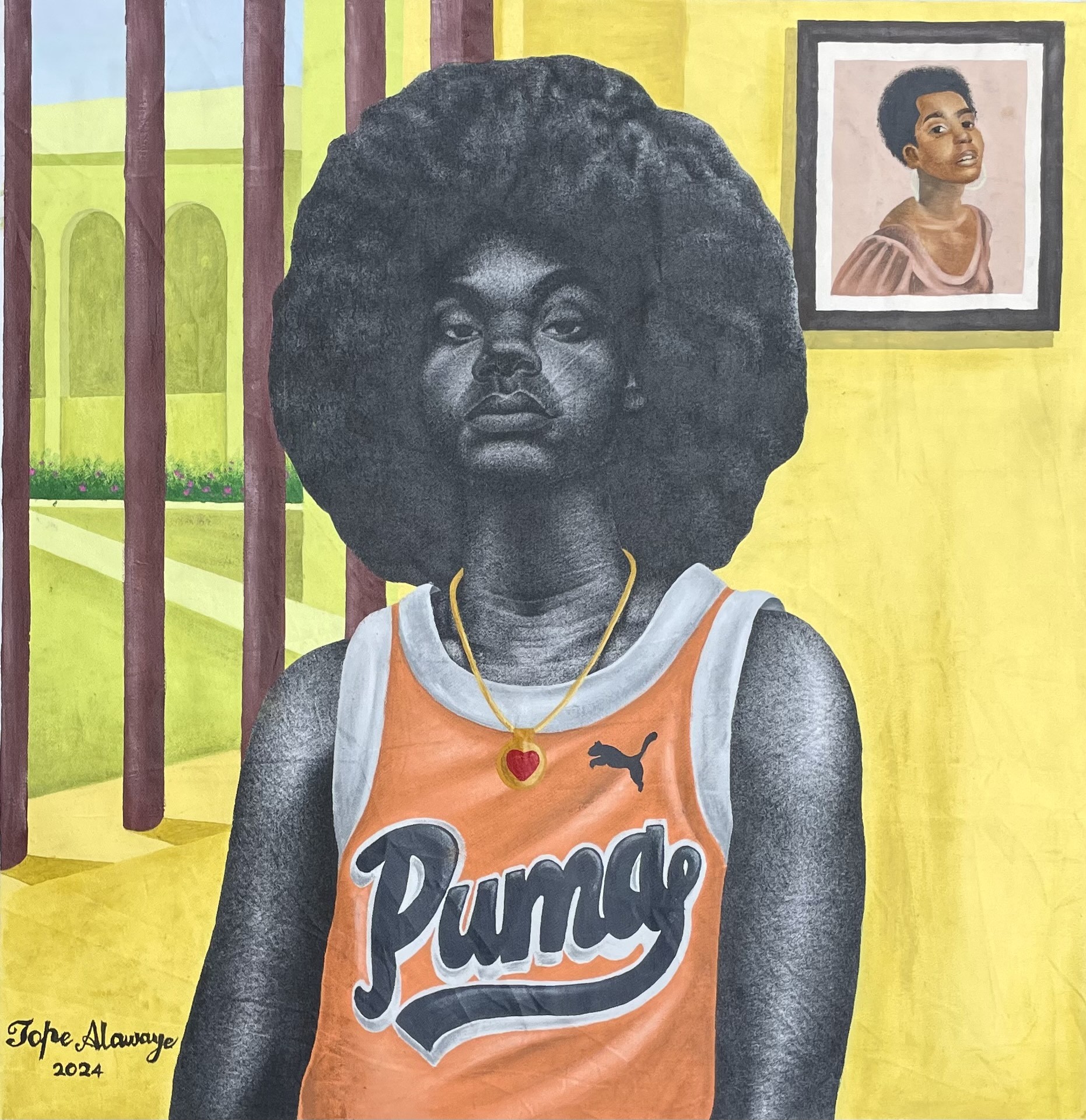 Alawaye Tope, Supermodels IV - 21st Century, Contemporary, Figurative Portrait, Puma, Modern Alawaye Tope, Supermodels IV - 21st Century, Contemporary, Figurative Portrait, Puma, Modern