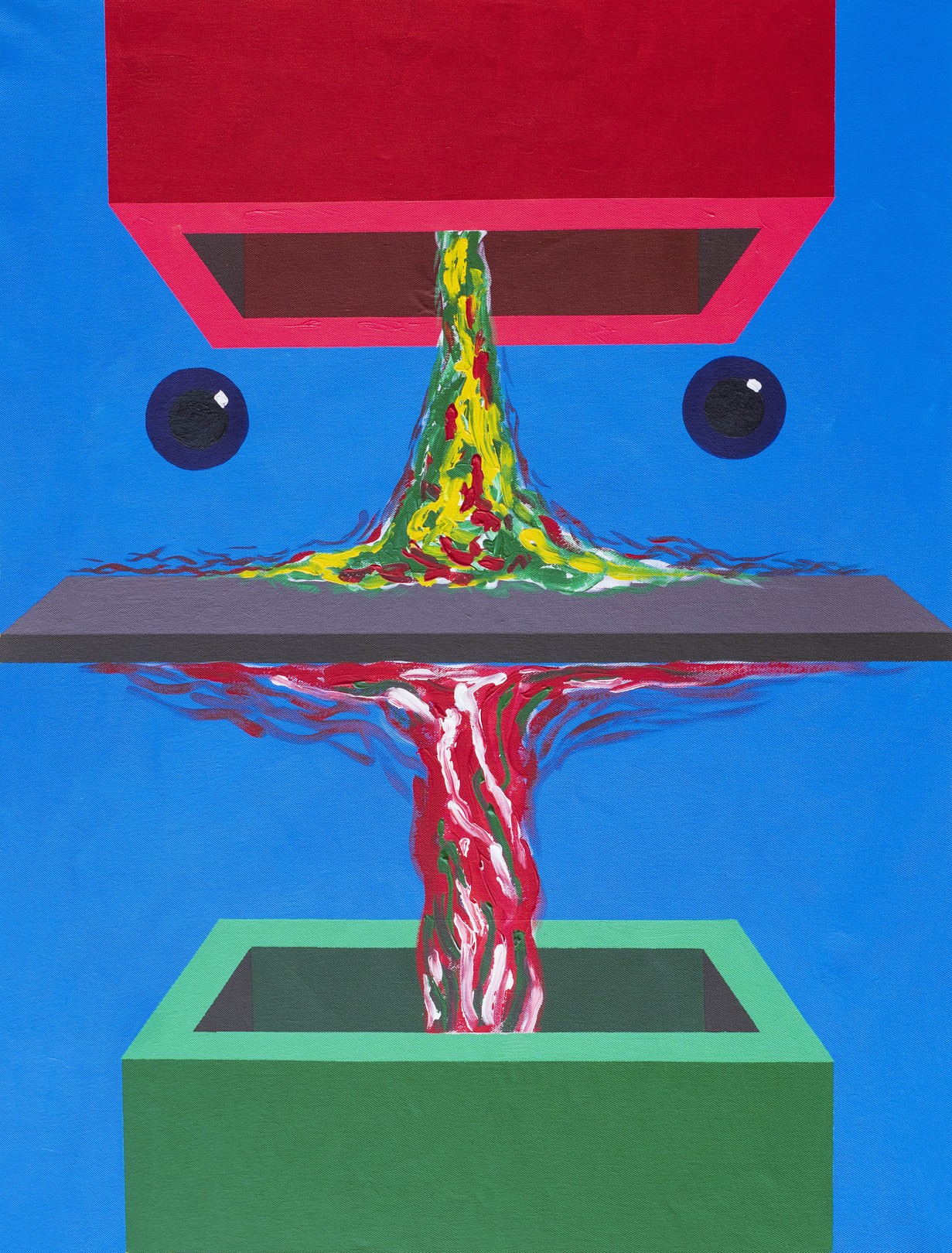 Chinedu Chidebe, Mediator - 21st Century, Contemporary, Geometric Abstract, Interior, Acrylic Art Chinedu Chidebe, Mediator - 21st Century, Contemporary, Geometric Abstract, Interior, Acrylic Art