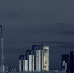 Photographie, Moon rise over Shinjuku, Peter M. Cook