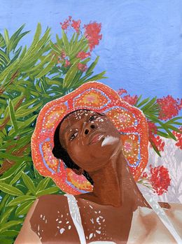Gemälde, Sun-Kissed - 21st Century Contemporary, Figurative, Nature, Women, Landscape, Samson Adetunji