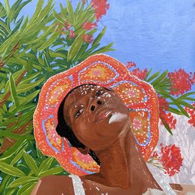 Gemälde, Sun-Kissed - 21st Century Contemporary, Figurative, Nature, Women, Landscape, Samson Adetunji