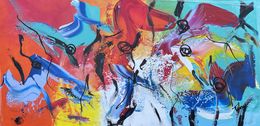 Pintura, Colorful birds, Tiny de Bruin