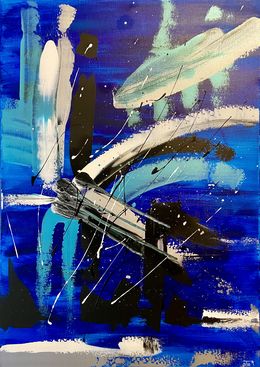 Gemälde, Blue night, Otto R