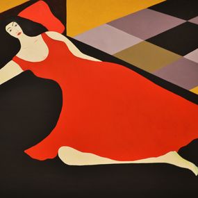 Gemälde, Femme au lit 2, Ahmed Zelfani