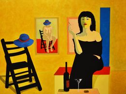 Gemälde, Une attente désespérée, Ahmed Zelfani
