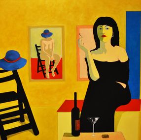 Gemälde, Une attente désespérée, Ahmed Zelfani