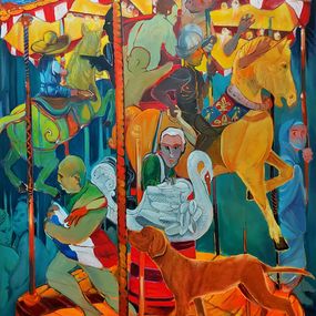Painting, Welcome to the Circus, Baptiste Laurent