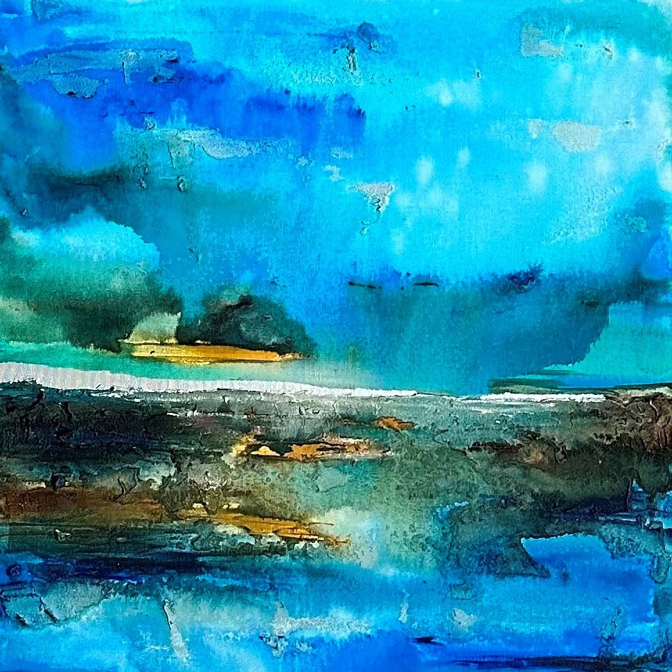 Jane Ti, Azure Horizon: A Burst of Serenity in Blue Hues Jane Ti, Azure Horizon: A Burst of Serenity in Blue Hues