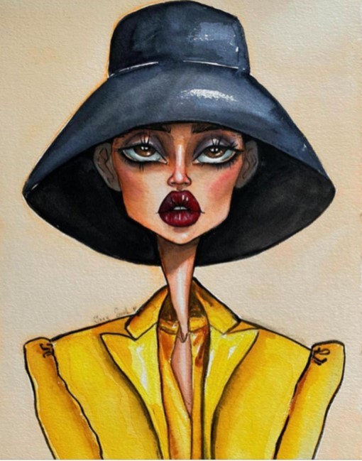 Inna Sych, Nina Ricci in hat Inna Sych, Nina Ricci in hat