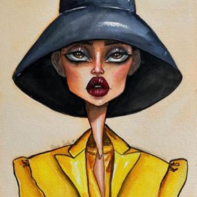 Painting, Nina Ricci in hat, Inna Sych