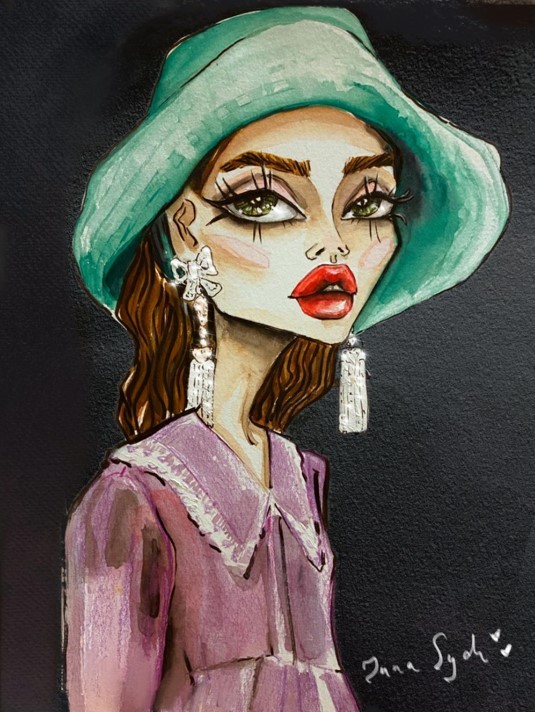 Inna Sych, Nina Ricci in hat Inna Sych, Nina Ricci in hat