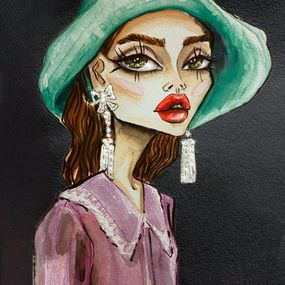 Gemälde, Nina Ricci in hat, Inna Sych