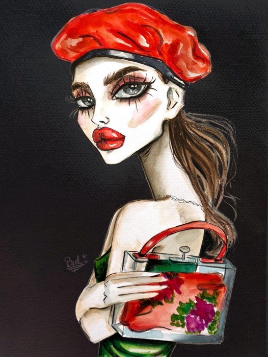 Inna Sych, Nina Ricci in hat Inna Sych, Nina Ricci in hat