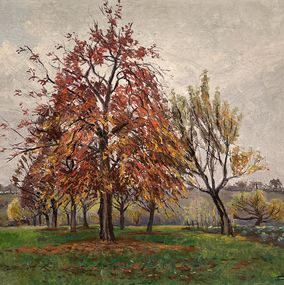 Gemälde, Verger en automne, Hermance, John Henri DELUC