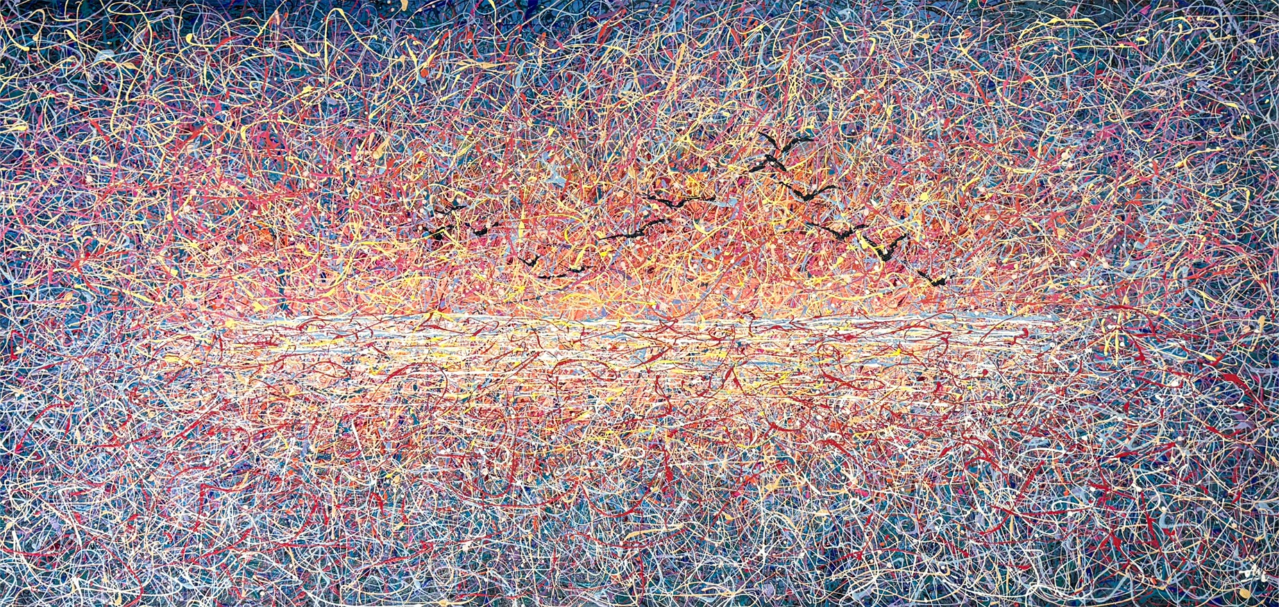 Nadin Antoniuk, Sunrise with red lines Nadin Antoniuk, Sunrise with red lines