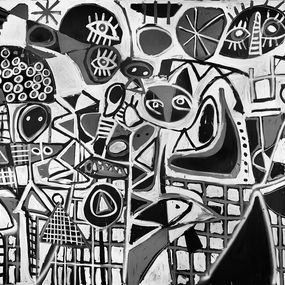 Painting, Improvisación 6 Serie la Caja Negra, Enrique Pichardo