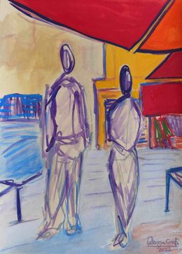 Gemälde, La Passeggiata 2, 16.30 in Piazza del Carmine, Fabrizia Conti