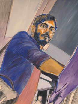 Peinture, Jean-Pierre Rentre du Travail, Fabrizia Conti