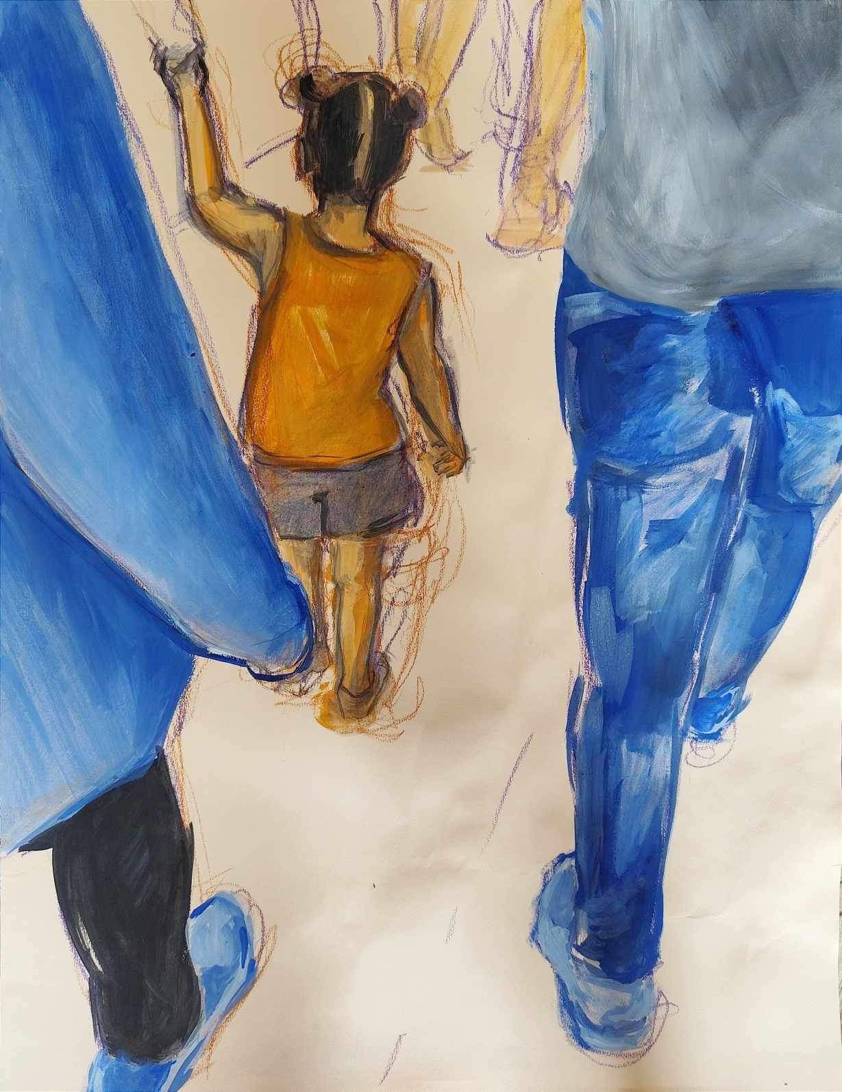 Fabrizia Conti, Gare du Nord, Dans la Foule une fille Avec Son Papa Fabrizia Conti, Gare du Nord, Dans la Foule une fille Avec Son Papa