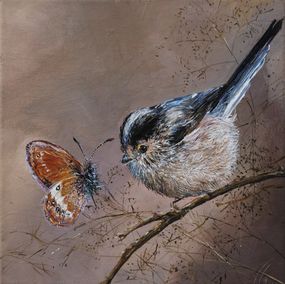 Gemälde, Petite conversation entre amis - Monde animalier et nature, Clara Nomdedeu