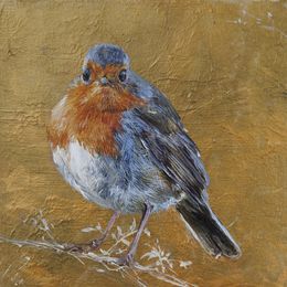 Gemälde, Rouge gorge - Monde animalier et nature (2), Clara Nomdedeu