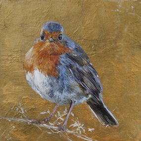 Gemälde, Rouge gorge - Monde animalier et nature (2), Clara Nomdedeu