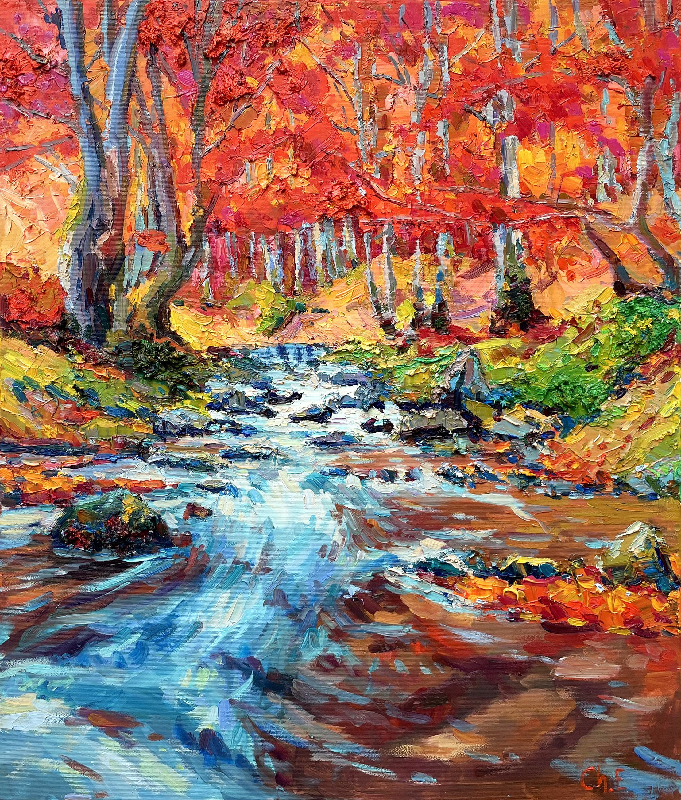 Evgeny Chernyakovsky, Autumn river Evgeny Chernyakovsky, Autumn river