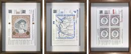 Zeichnungen, Set of 3 Stamps. Framed, Rodrigo Spinel