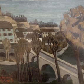Gemälde, La Saune, Cour d'eau français, Albert Joseph Januarius Di Décarli