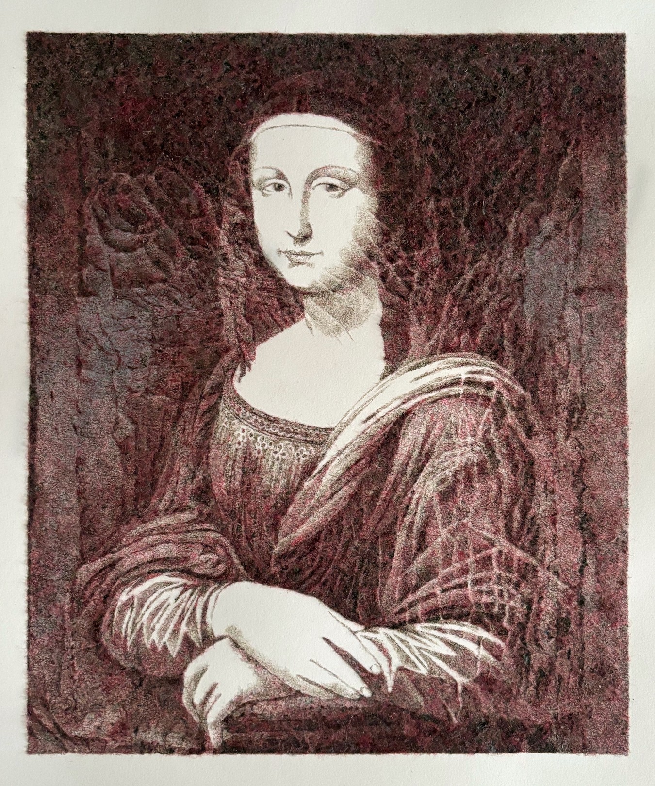 Gil Gijón, Variation of Mona Lisa ( made with dust) Gil Gijón, Variation of Mona Lisa ( made with dust)