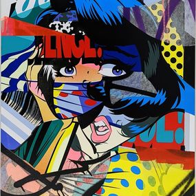 Edición, Burn (hand painted on wood),, Pose