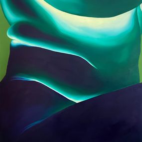 Gemälde, Selfportrait Green, Valentine Dardel
