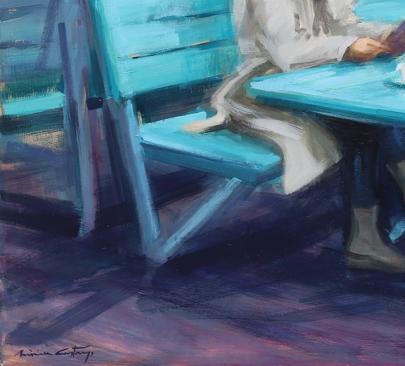 Mónica Castanys, On vàrem quedar, Peinture sur bois