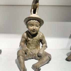 Sculpture, Tom Sawyer or The cat on the Hat, Sylvie Gaudissart