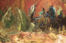 Gemälde, Les chevaux fous de la Liberté, Dagan B