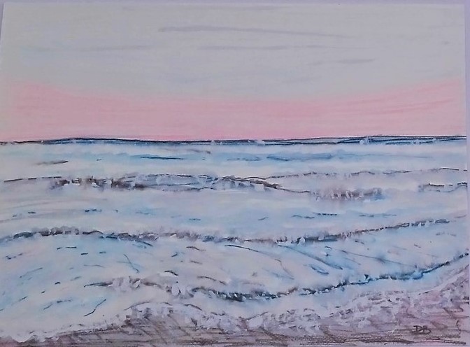 Damien Berrard, La mer, soleil couchant Damien Berrard, La mer, soleil couchant