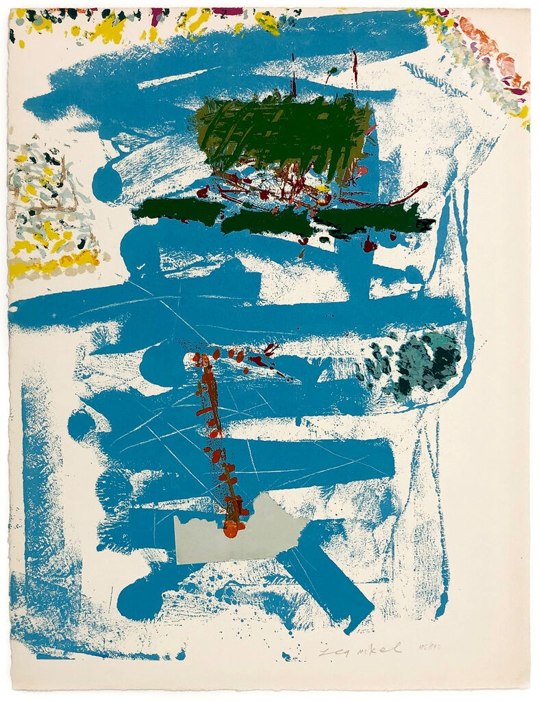 Lea Nikel, Untitled (from Ten Painters on War and Peace), hand signed lithograph Lea Nikel, Untitled (from Ten Painters on War and Peace), hand signed lithograph