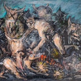 Gemälde, El matadero - La batalla de París II, Miguel Amate