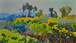 Painting, Blooming Field, Alexander Shandor