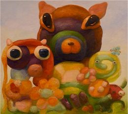 Painting, In Nature Nick and Charley, Peter Opheim
