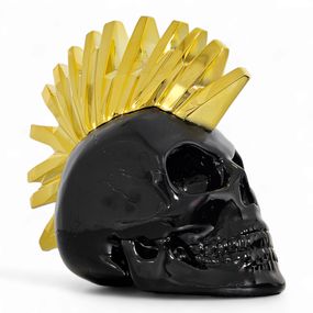Sculpture, Punky Skull Black/Gold, Sther
