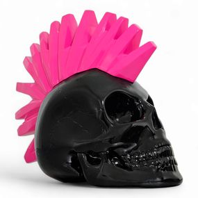 Sculpture, Punky Skull Black/Pink, Sther